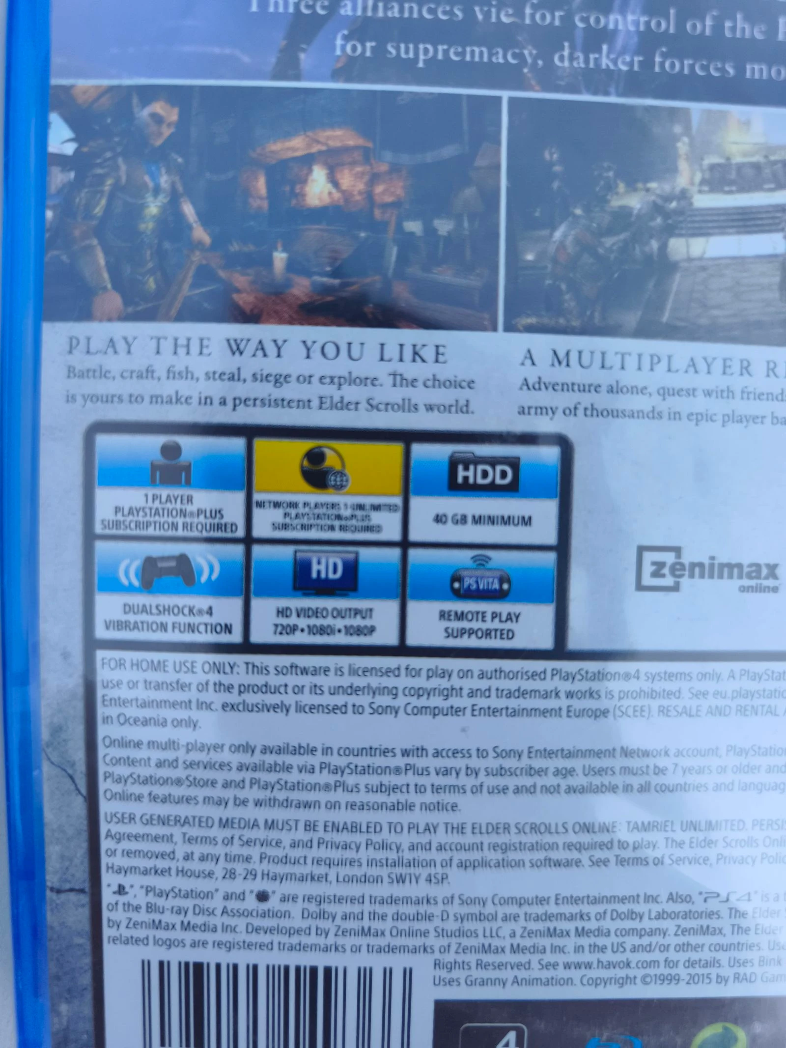 Jogo ps4 the elder scrolls em blister – photo 7